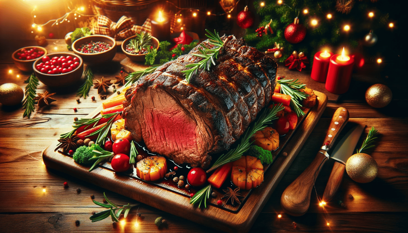 Christmas rib roast